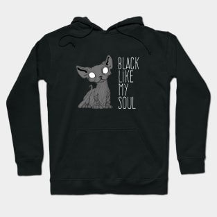 Black like my soul Kitten Hoodie